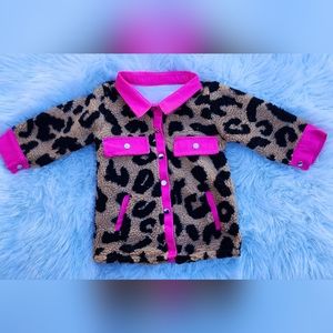 Hot pink and leopard jacket